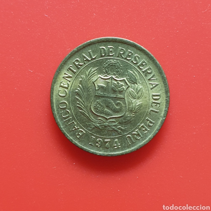 Monedas antiguas de Am&eacute;rica: Per&uacute; &frac12; sol de oro 1974 - Foto 2