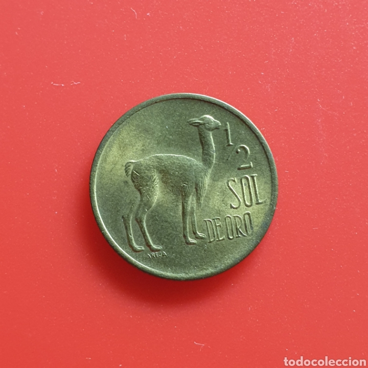 Monedas antiguas de Am&eacute;rica: Per&uacute; &frac12; sol de oro 1974 - Foto 1