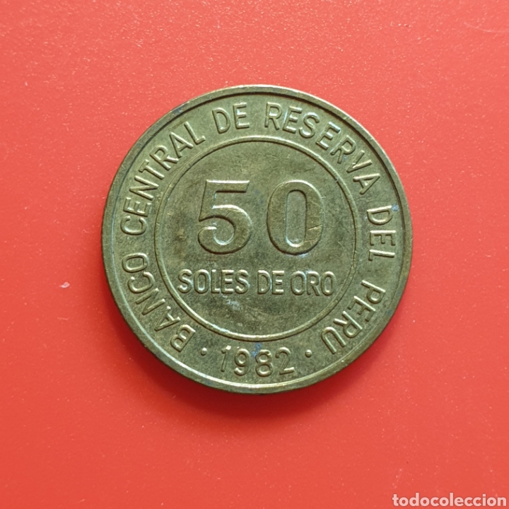 Monedas antiguas de Am&eacute;rica: Per&uacute; 50 soles de oro 1982 - Foto 1