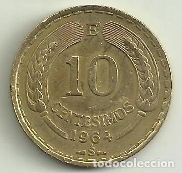 Monedas antiguas de Am&eacute;rica: MONEDA REPUBLICA DE CHILE. 10 CENTESIMOS 1964 - Foto 1