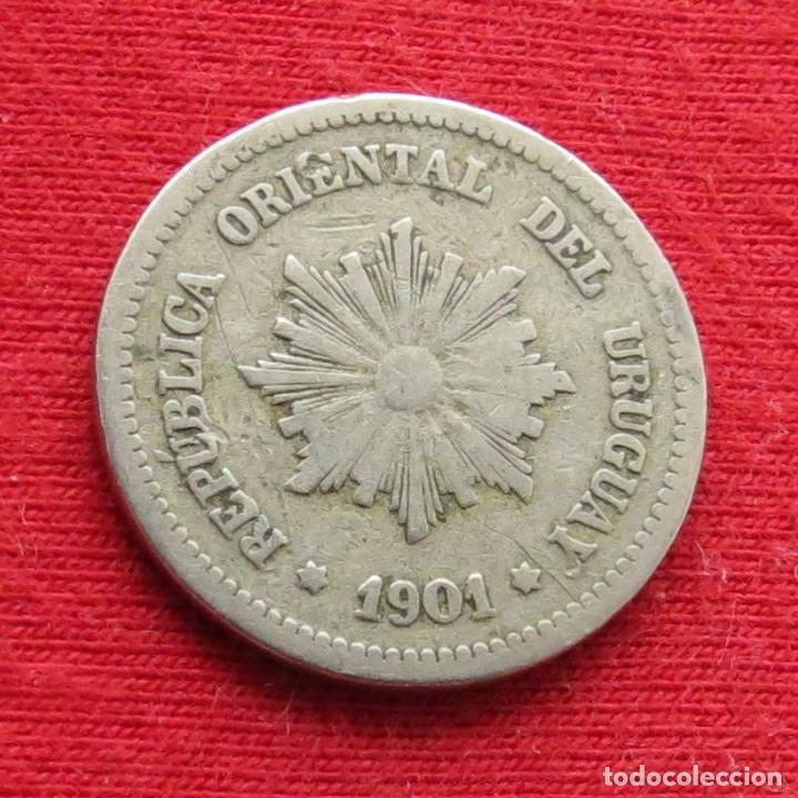 Monedas antiguas de Am&eacute;rica: Uruguay 2 centesimos 1901 - Foto 2