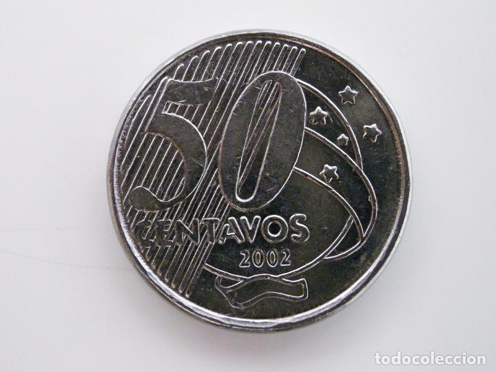 Monedas antiguas de Am&eacute;rica: MONEDA DE 50 CENTAVOS - BRASIL 2002 - Foto 2