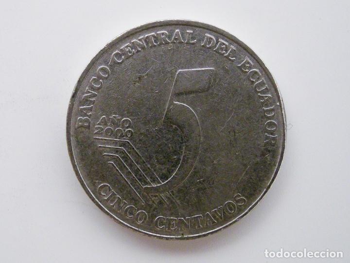 Monedas antiguas de Am&eacute;rica: MONEDA DE 5 CENTAVOS - ECUADOR 2000 - Foto 2