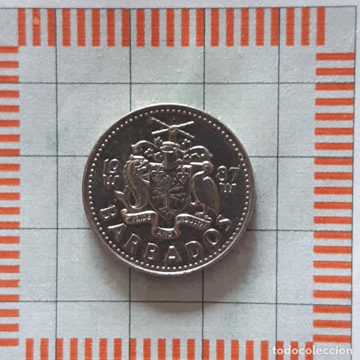 Monedas antiguas de Am&eacute;rica: 25 C&Eacute;NTIMOS, BARBADOS. 1987. (KM#13) - Foto 1