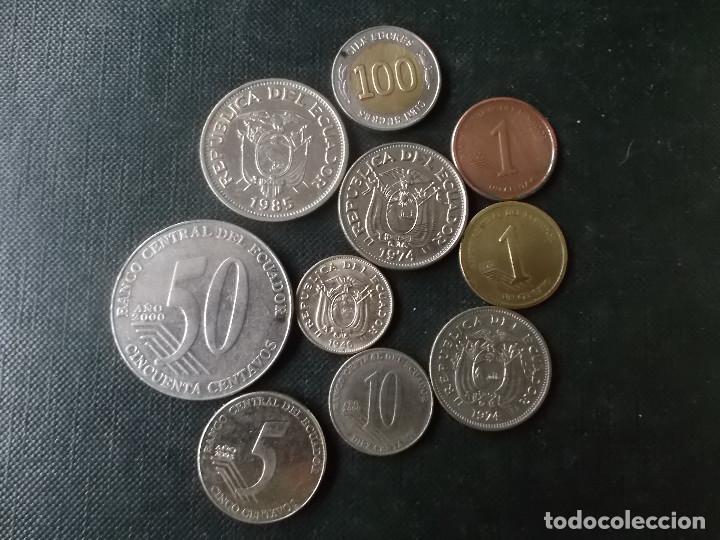 Monedas antiguas de Am&eacute;rica: conjunto de monedas variadas de Ecuador - Foto 2