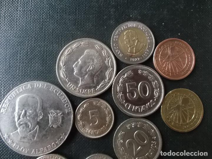Monedas antiguas de Am&eacute;rica: conjunto de monedas variadas de Ecuador - Foto 3
