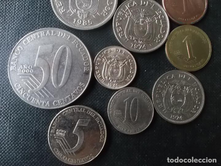 Monedas antiguas de Am&eacute;rica: conjunto de monedas variadas de Ecuador - Foto 7