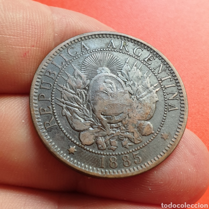 Monedas antiguas de Am&eacute;rica: Argentina 2 centavos 1885 - Foto 2