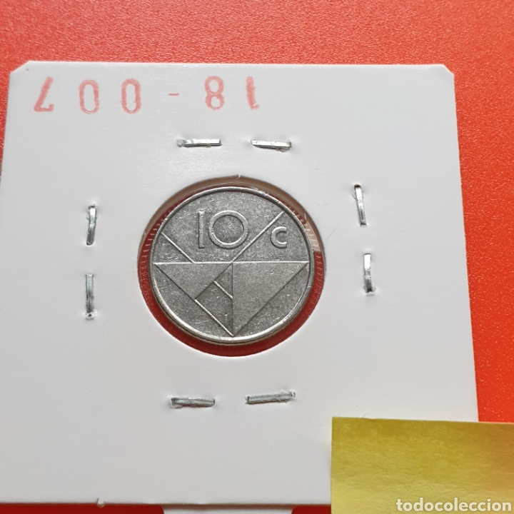 Monedas antiguas de Am&eacute;rica: Aruba 10 cents 1990 - Foto 2