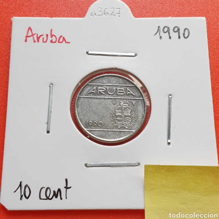 Monedas antiguas de Am&eacute;rica: Aruba 10 cents 1990 - Foto 1