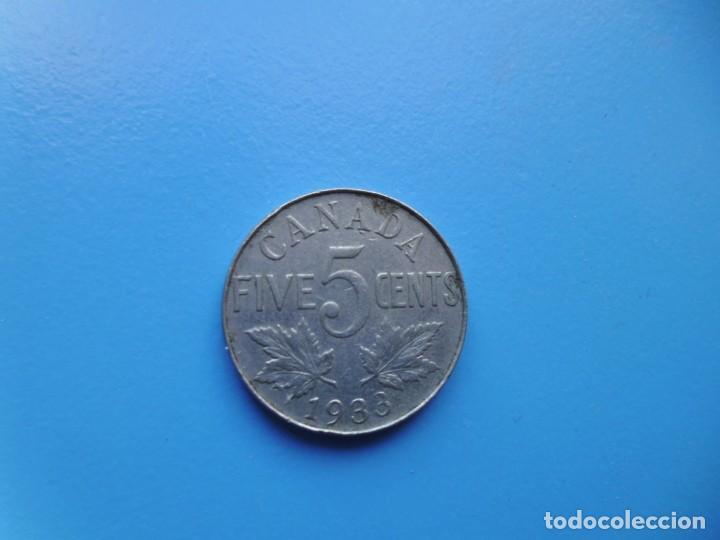 Monedas antiguas de Am&eacute;rica: CANADA 5 CENTS A&Ntilde;O 1933 - Foto 2