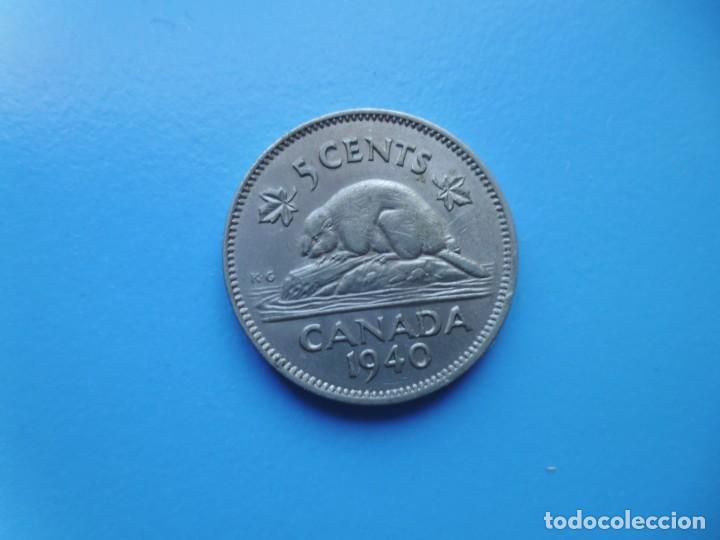 Monedas antiguas de Am&eacute;rica: CANADA 5 CENTS A&Ntilde;O 1940 - Foto 2