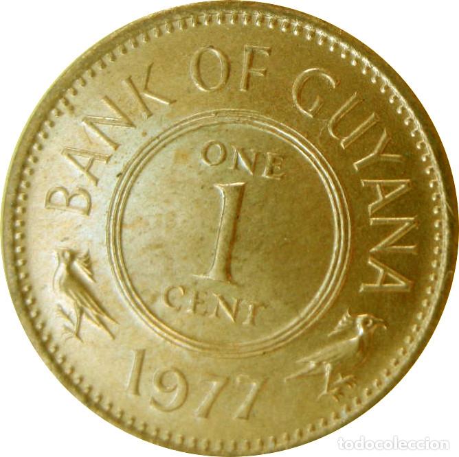 Monedas antiguas de Am&eacute;rica: Guyana, 1 C&eacute;ntimo 1977, KM#31./ Sin Circular. - Foto 2