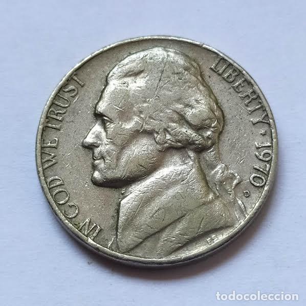 Monedas antiguas de Am&eacute;rica: ## EEUU - 5 Centavos 1970 D ## - Foto 1