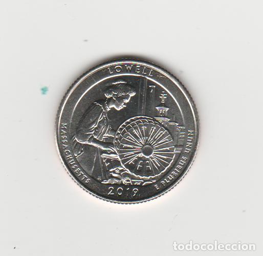 Monete antiche di America: ESTADOS UNIDOS- 1/4 DOLAR-MASSACHUSETTS-LOWELL-2019-S-SIN CIRDULAR