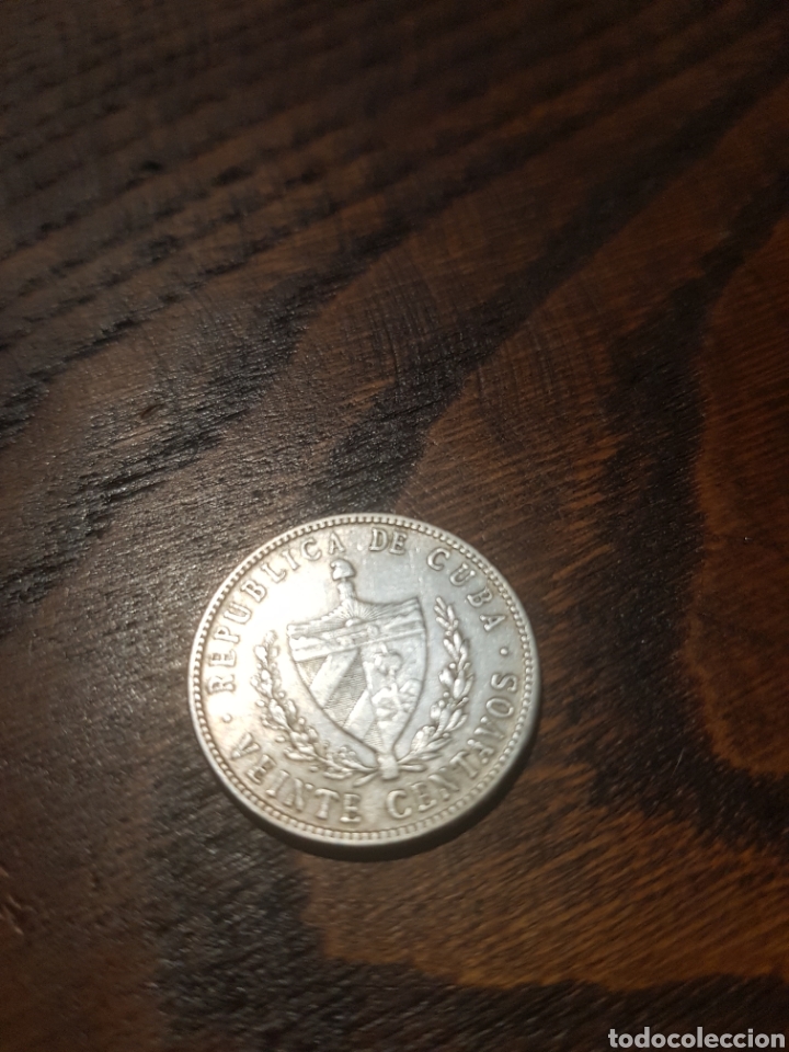 Monedas antiguas de Am&eacute;rica: 20 CENTAVOS CUBA PLATA 1948 - Foto 2