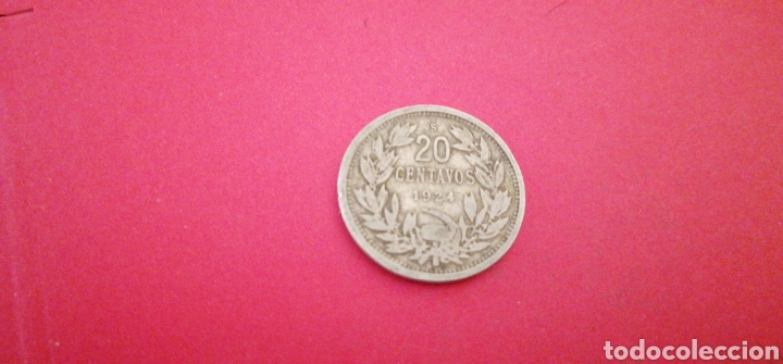 Monedas antiguas de Am&eacute;rica: 20 centavos de Chile 1924 - Foto 1