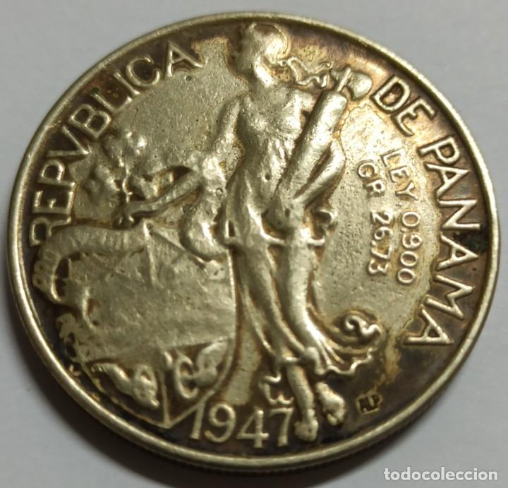 Monedas antiguas de América: Un Balboa 1947. Panamá. Plata. - Foto 2 - 219030207