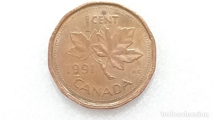 Monedas antiguas de Am&eacute;rica: MONEDA DE CANADA . 1 CENT. A&Ntilde;O 1991 - Foto 1