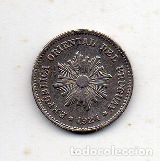 Monedas antiguas de Am&eacute;rica: Uruguay. 1 C&eacute;nt&eacute;simo. A&ntilde;o 1924. - Foto 1