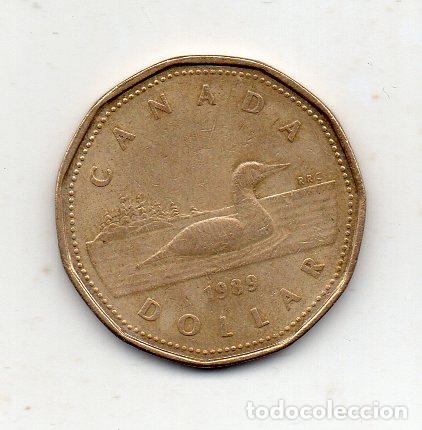 Monedas antiguas de Am&eacute;rica: Canad&aacute;. 1 D&oacute;lar. A&ntilde;o 1989. - Foto 1