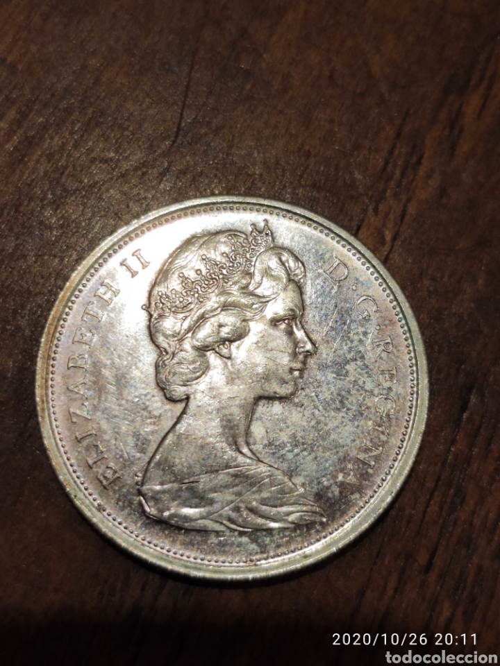 Monedas antiguas de Am&eacute;rica: Canad&aacute; 50 centavos 1965 - Foto 2