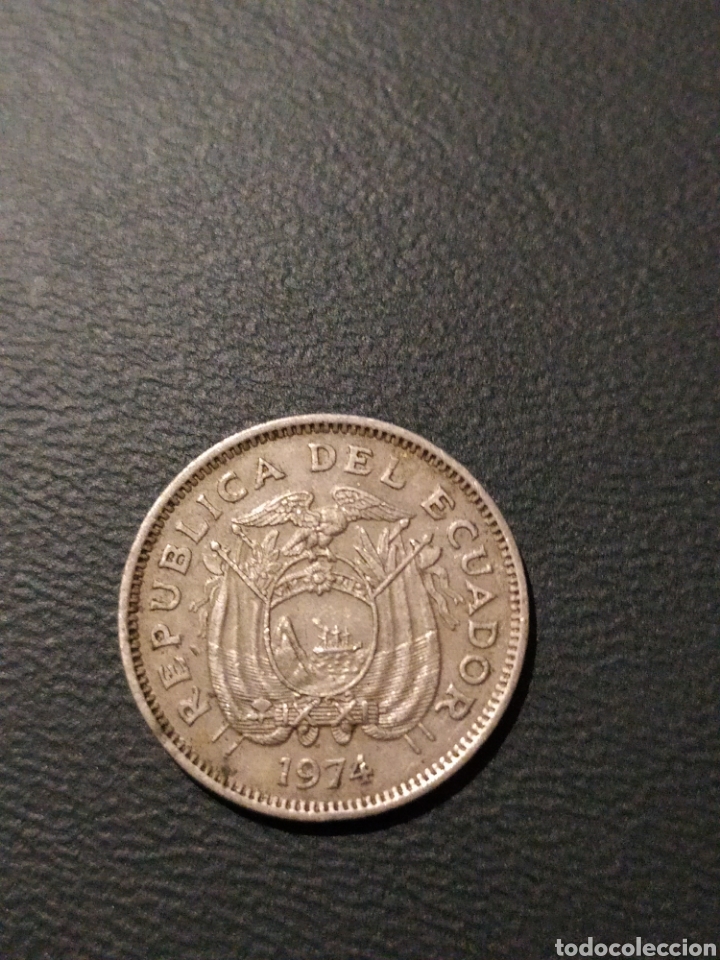 Monedas antiguas de Am&eacute;rica: 20 centavos 1974 Ecuador KM#77 - Foto 2