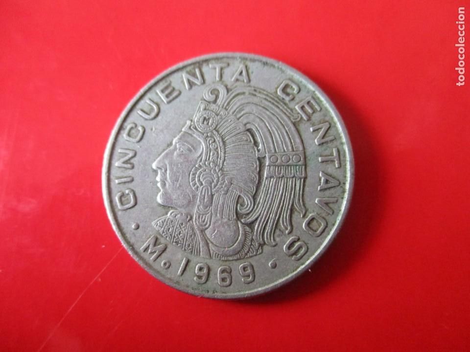 Monedas antiguas de Am&eacute;rica: Mexico. 50 centavos de 1969 - Foto 1