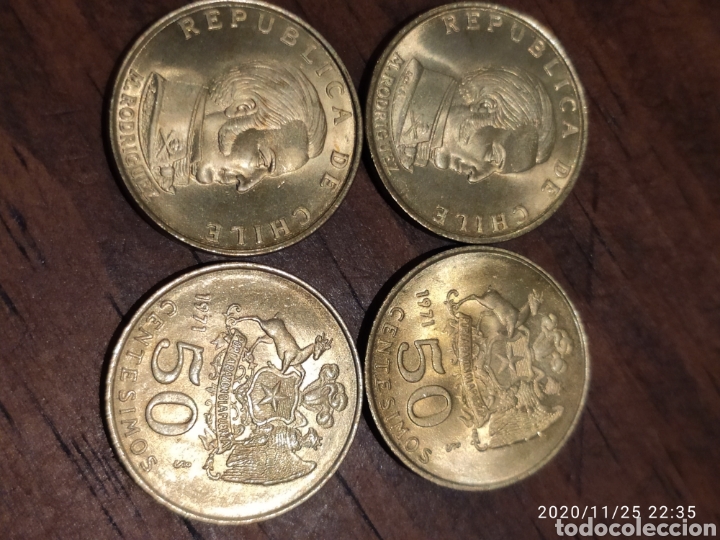 Monedas antiguas de Am&eacute;rica: Chile 50 cent&eacute;simos 1971 - Foto 1