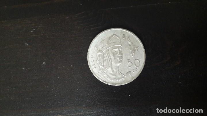 Monedas antiguas de Am&eacute;rica: 50 centavos plata M&eacute;xico 1950 - Foto 1