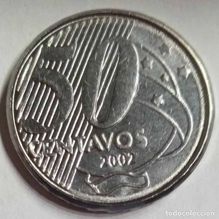 Monedas antiguas de Am&eacute;rica: BRASIL 50 CENTAVOS 2002 - Foto 2