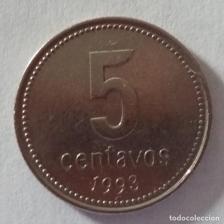 Monedas antiguas de Am&eacute;rica: ARGENTINA 5 CENTAVOS 1993 - Foto 2