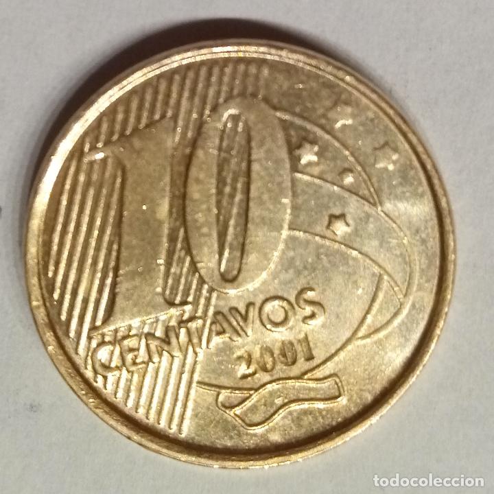 Monedas antiguas de Am&eacute;rica: BRASIL 10 CENTAVOS 2001 - Foto 2
