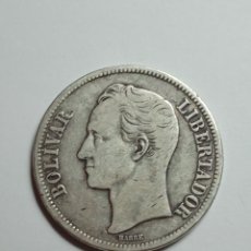 Monedas antiguas de América: MONEDA DE PLATA VENEZUELA 5 BOLIVARES 1935.