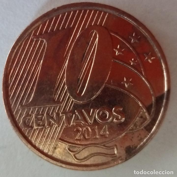 Monedas antiguas de Am&eacute;rica: BRASIL 10 CENTAVOS 2014 - Foto 2