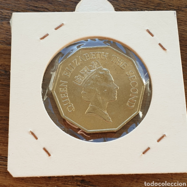 Monedas antiguas de Am&eacute;rica: Belice Belize 1 d&oacute;lar 2003 barco decagonal - Foto 2