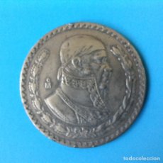 Monedas antiguas de América: MEXICO 1 PESO PLATA BAJA 1958 MORELOS