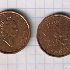 Monedas antiguas de América: MONEDA CANADA 1 CENTAVO 1994, 12 LADOS, USADA. Lote 322429288