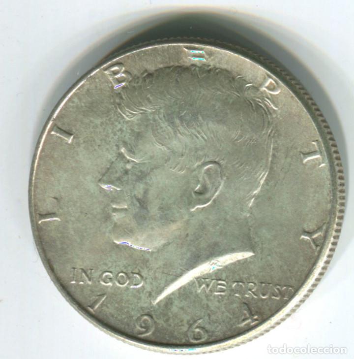 Monedas antiguas de Am&eacute;rica: EEUU. Half dollar de plata. 1/2 de dolar 1964 - Foto 1