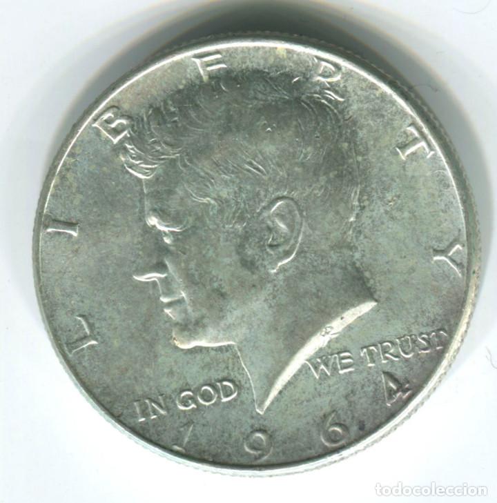 Monedas antiguas de Am&eacute;rica: EEUU. Half dollar de plata. 1/2 de dolar 1964 - Foto 1
