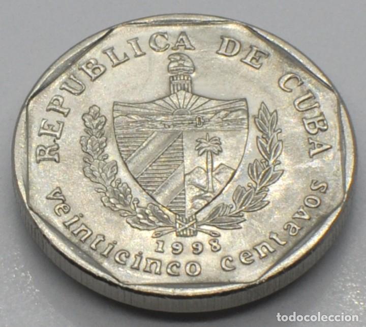 Monedas antiguas de Am&eacute;rica: Cuba, 25 centavos 1998 - Foto 1