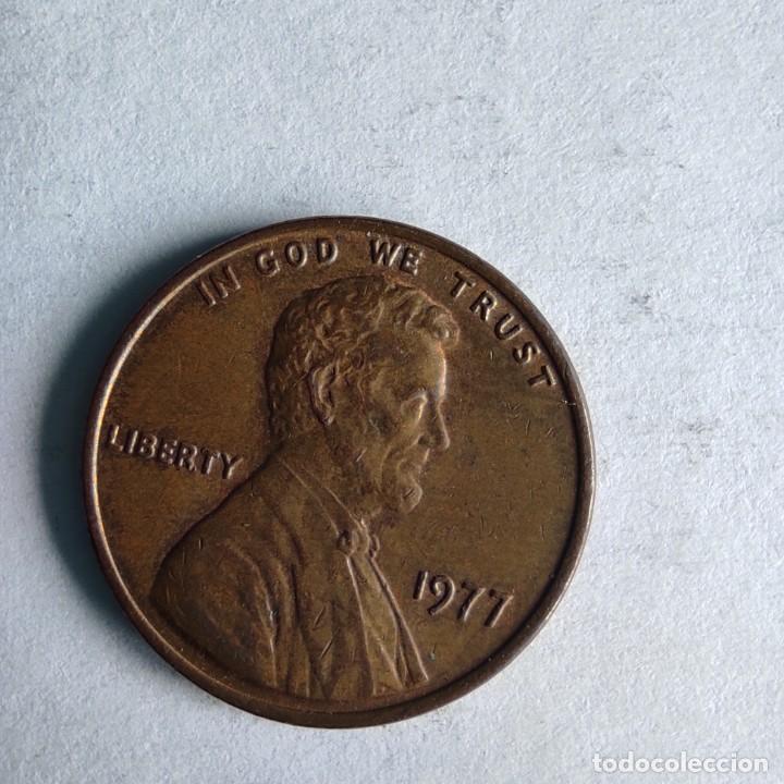 Monedas antiguas de Am&eacute;rica: MONEDA 1 CENTAVO DE DOLAR AMERICANO 1977 - Foto 2