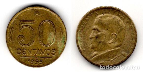 Monedas antiguas de Am&eacute;rica: MONEDA DE 50 CENTAVOS ( BRASIL ) 1955 - Foto 1