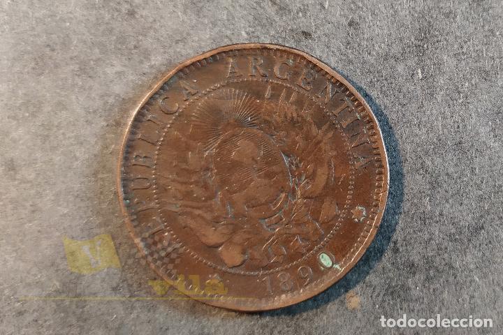 Monedas antiguas de Am&eacute;rica: Moneda de Argentina - Dos centavos - 1890 - Foto 2
