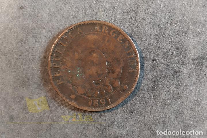 Monedas antiguas de Am&eacute;rica: Moneda de Argentina - Dos centavos - 1891 - Foto 2