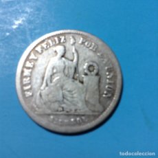 Monedas antiguas de América: PERU 1/5 SOL PLATA 1866 YB KM 191