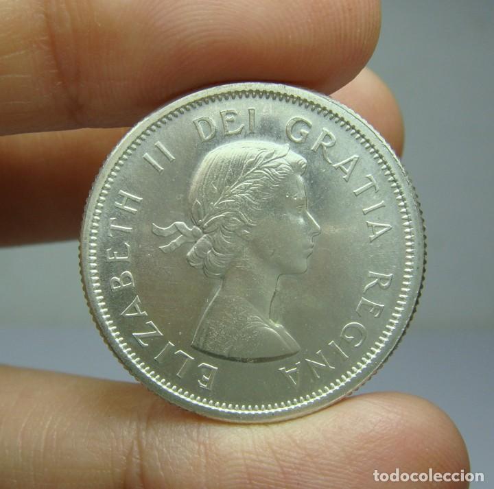 Monedas antiguas de Am&eacute;rica: 25 C&eacute;ntimos. Plata (.800). Canad&aacute; - 1964 - Foto 1