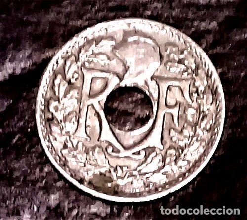Monedas antiguas de Am&eacute;rica: moneda de francia 5 cmes 1921 - Foto 1
