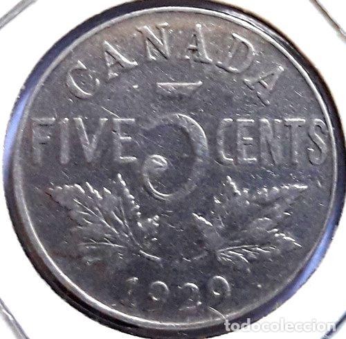 Monedas antiguas de Am&eacute;rica: canada 5 centavos de 1929 km 29 - Foto 1