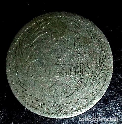 Monedas antiguas de Am&eacute;rica: moneda de uruguay 5 cent ano 1909 - Foto 1